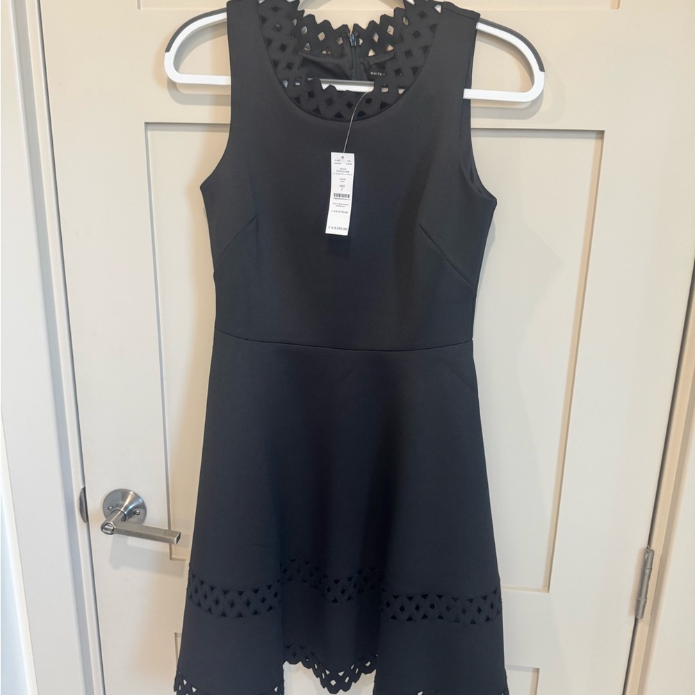 White House Black Market Black Cutout Mini Dress